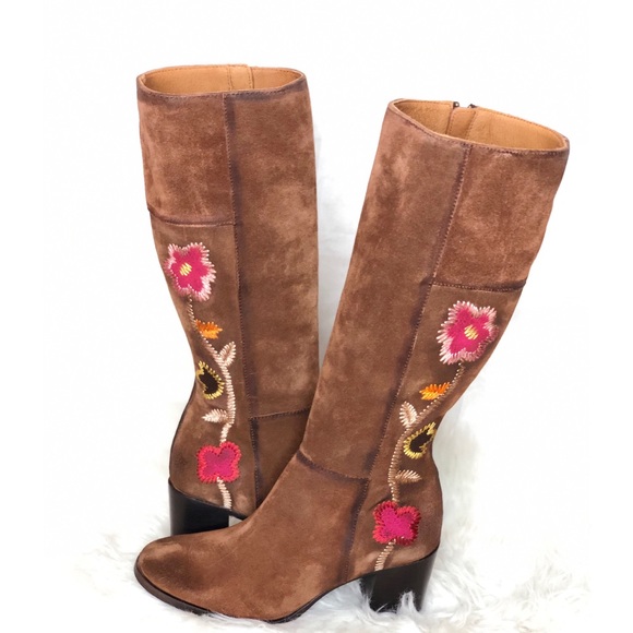 Frye Nova Flower Tall Suede Boot **BLACK FRIDAY** - Picture 6 of 8
